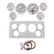 Load image into Gallery viewer, AutoMeter Old Tyme White 73-79 Ford Truck Billet Panel/Gauge Kit SR- 3-3/8in. (x2) &amp; 2-1/16in. (x4) (2966-08)