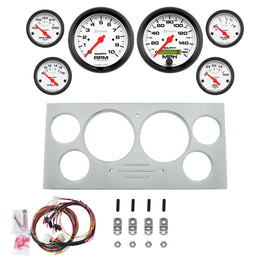AutoMeter Phantom 73-79 Ford Truck Billet Panel/Gauge Kit Super - 3-3/8in. (x2) & 2-1/16in. (x4) (2967-09)
