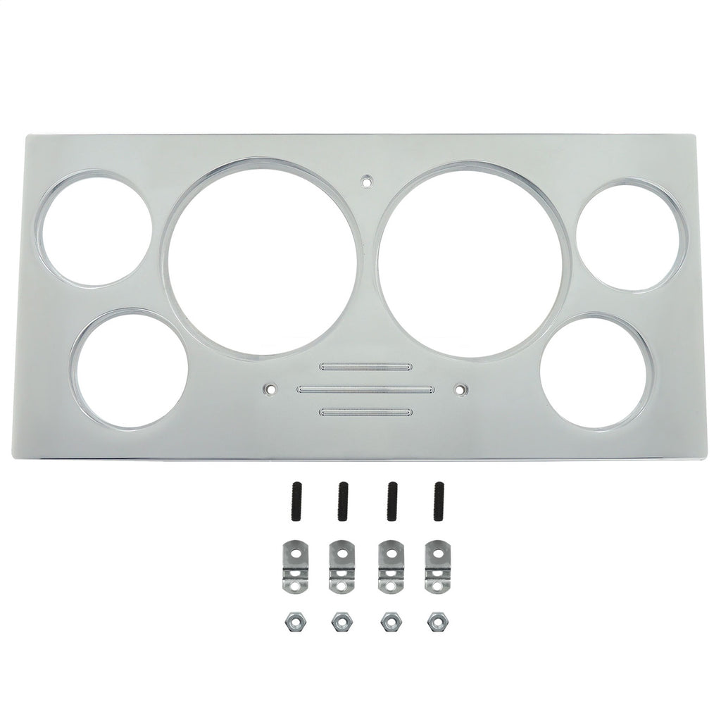 AutoMeter Mounting Sol. 73-79 Ford Truck Billet Panel/Gauge Kit Super - 3-3/8in. (2) & 2-1/16in. (4) (2967)