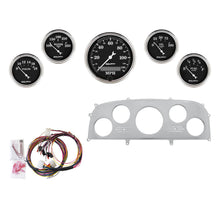 Load image into Gallery viewer, AutoMeter Old Tyme Black 1959 Ford Galaxie Billet Panel/Gauge Kit - 3-1/8in. (x1) &amp; 2-1/16in. (x4) (2968-07)