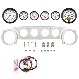 AutoMeter Phantom 63-64 Ford Galaxie Billet Panel/Gauge Kit - 3-3/8in. (x2) & 2-1/16in. (x4) (2970-09)