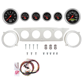 AutoMeter Sport-Comp 63-64 Ford Galaxie Billet Panel/Gauge Kit - 3-3/8in. (x2) & 2-1/16in. (x4) (2970-11)