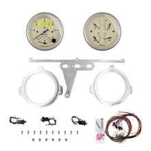 Load image into Gallery viewer, AutoMeter Antique Beige 66-67 Ford Falcon Direct-Fit Billet Panel/Gauge Kit - 3-3/8in. (x2) (2971-02)