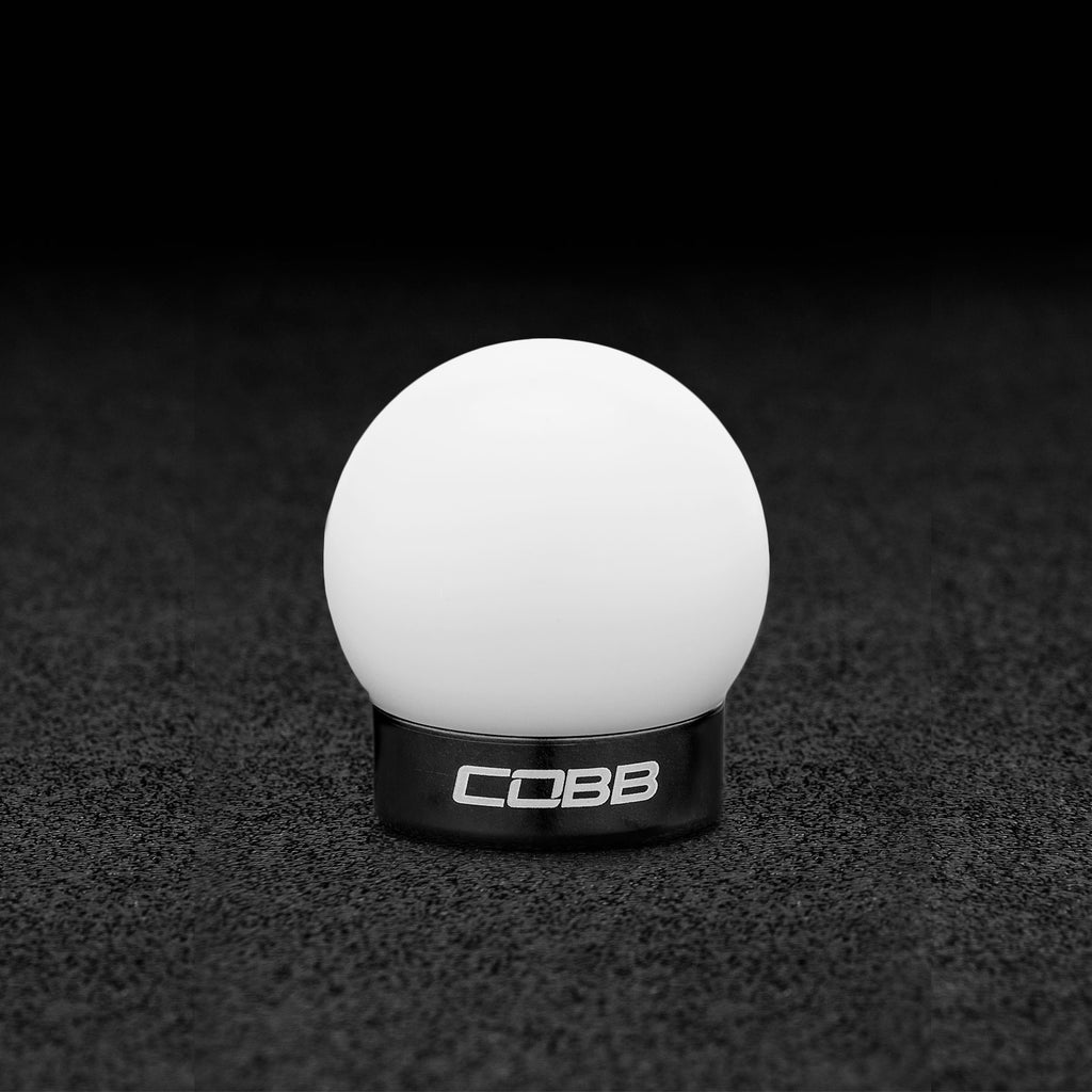 COBB Ford Mustang Shift Knob - White Knob w/ Stealth Black (2M1350-W-BK)