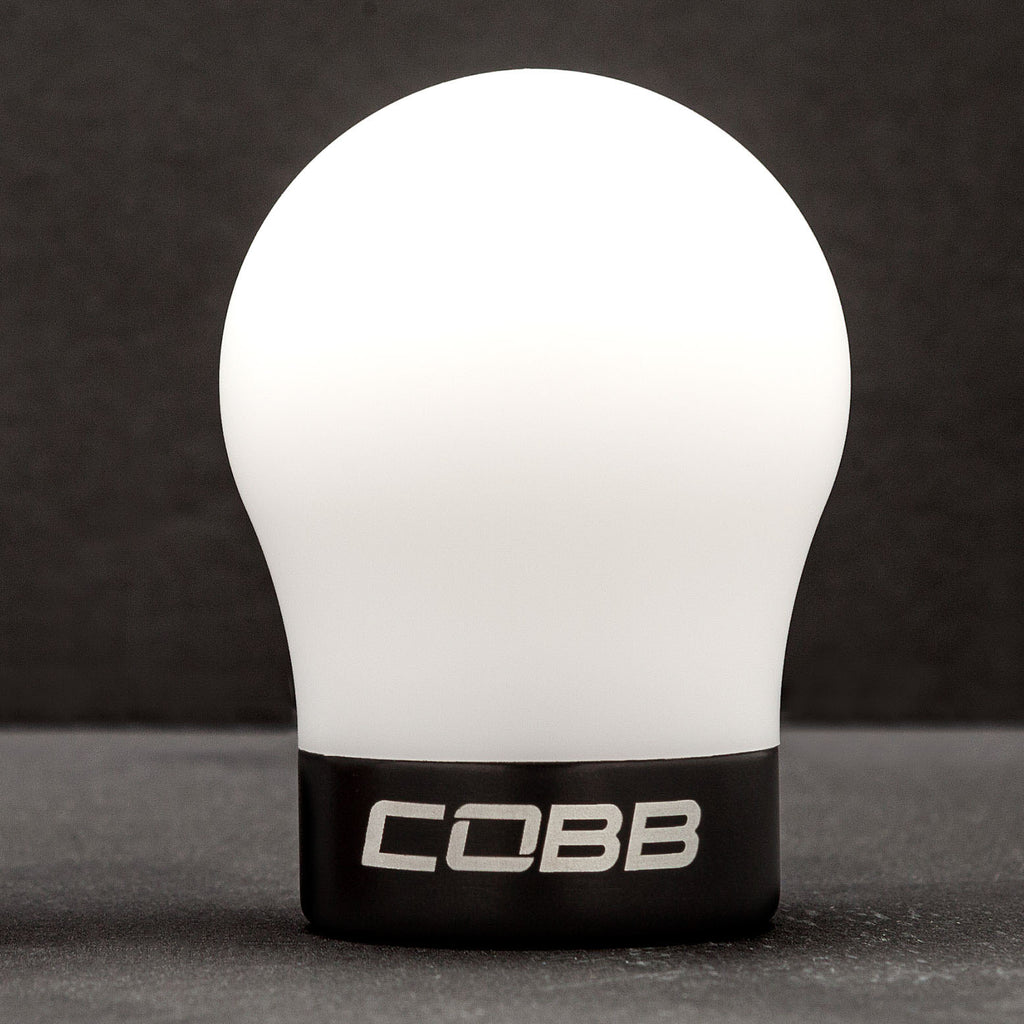 COBB Volkswagen Knob - White Knob w/ Stealth Black (2V1350-W-BK)