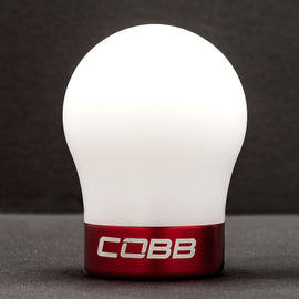 COBB Volkswagen Knob - White Knob w/ Race Red (2V1350-W-RD)