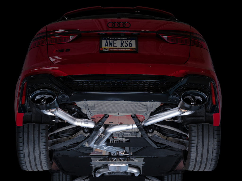 AWE Tuning 21-23 Audi C8 RS6/RS7 SwitchPath Cat-back Exhaust - Diamond Black Tips (3025-33776)