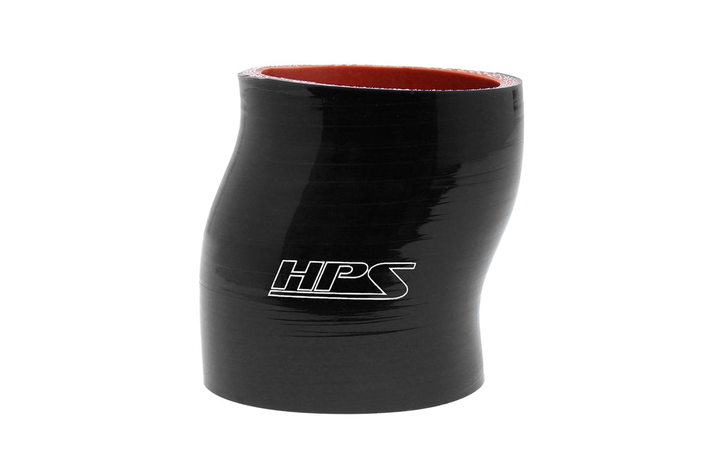 HPS Silicone Offset Coupler, 1-3/8" ID, 4" Length, Black (HTSOC-138-L4-BLK)