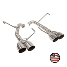 Load image into Gallery viewer, Nameless Performance Axleback Exhaust - 2011-2014 WRX/STi Sedan - Muffler Delete - 3.5" Single Wall Tips (SUAB11WRXSED-0MU-35SSW)