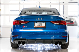 AWE Tuning AWE SwitchPathâ„¢ Exhaust for Audi 8V S3 - Diamond Black Tips, 102mm - 3025-43072