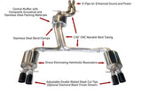 AWE Touring Edition Exhaust for Audi B8 S4 3.0T - Diamond Black Tips (102mm) (3010-43012)