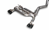 AWE Touring Edition Axle-back Exhaust, Quad Outlet for BMW F3X N20/N26 328i/428i - Diamond Black Tips (80mm) (3010-43036)