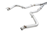 AWE Track Edition Exhaust for 15+ Challenger 6.4 / 6.2 SC - Stock Tips (3015-11050)