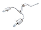 AWE Touring Edition Exhaust for MK7 Jetta GLI w/ High Flow Downpipe (not included) - Chrome Silver Tips (3015-22070)