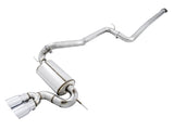 AWE Touring Edition Cat-back Exhaust for Ford Focus ST - Non-Resonated - Chrome Silver Tips (3015-32092)