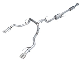AWE Tuning 0FG Resonated Catback for '21+ Ford F-150 Tremor (With Bumper Cutouts) - Chrome Silver Tips (3015-32402)