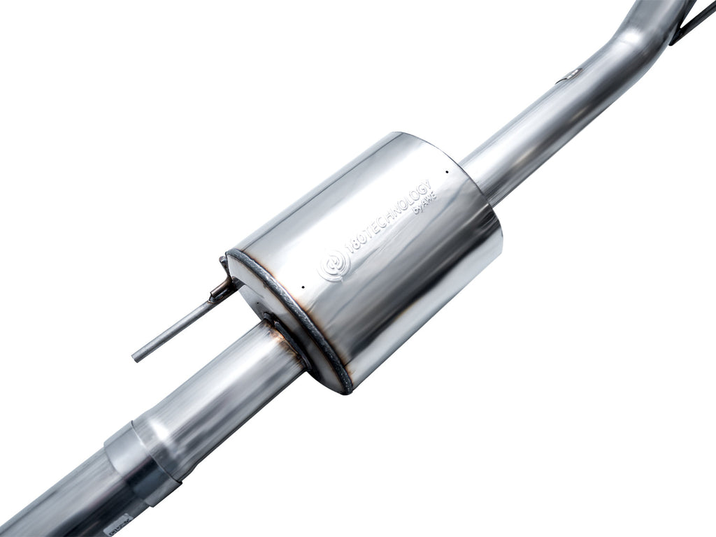 AWE Tuning 0FG Resonated Catback for '21+ Ford F-150 Tremor (With Bumper Cutouts) - Chrome Silver Tips (3015-32402)