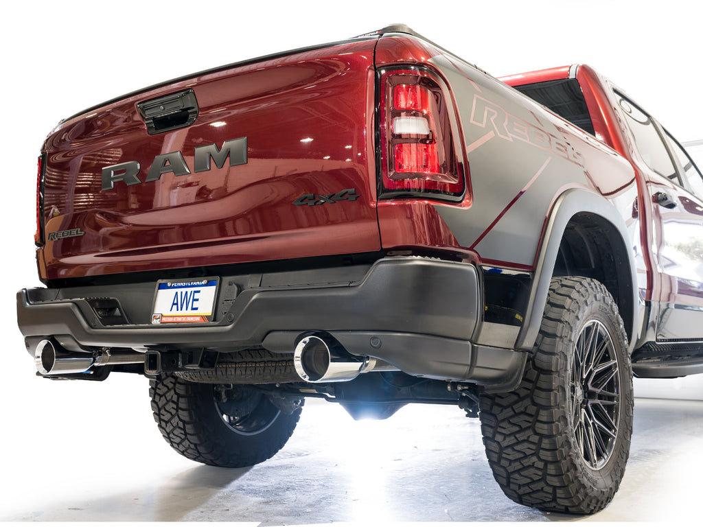 AWE Tuning 0FG Catback Exhaust for 2025+ RAM 1500 3.0TT Rebel - Chrome Silver Tips (3015-32531)