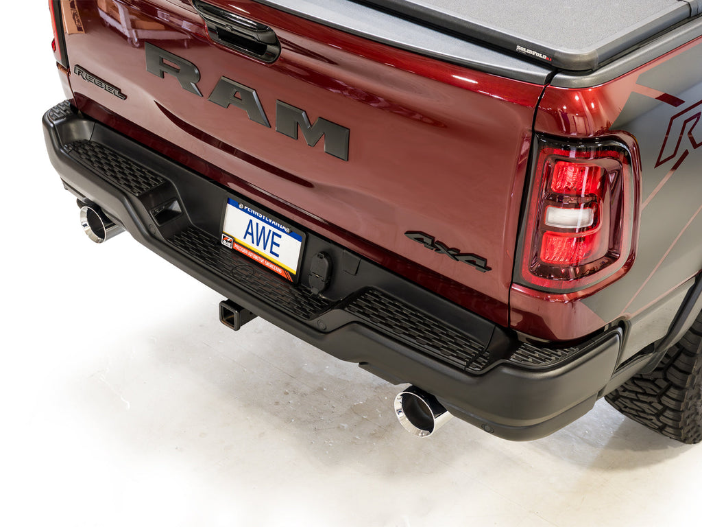 AWE Tuning 0FG Catback Exhaust for 2025+ RAM 1500 3.0TT Rebel - Chrome Silver Tips (3015-32531)