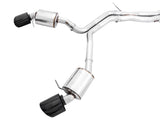 AWE Touring Edition Exhaust for Audi B9 RS 5 Sportback - Resonated for Performance Catalysts - Diamond Black RS-style Tips (3015-33118)