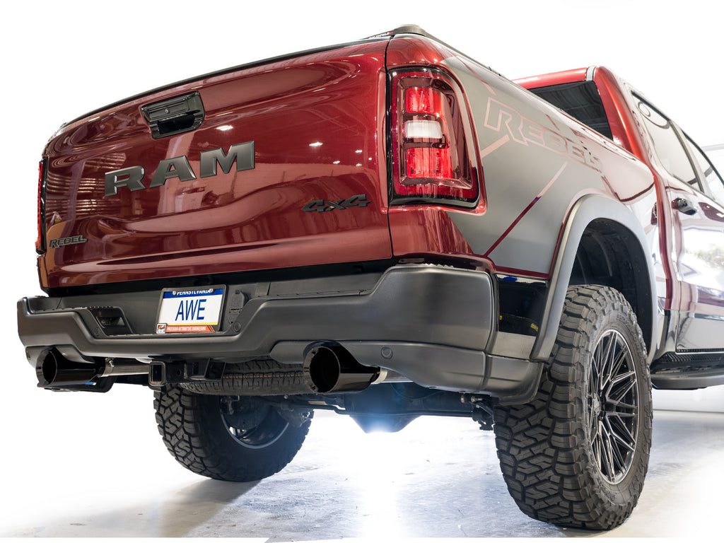 AWE Tuning 0FG Catback Exhaust for 2025+ RAM 1500 3.0TT Rebel - Diamond Black Tips (3015-33531)