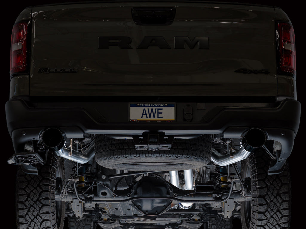AWE Tuning 0FG Catback Exhaust for 2025+ RAM 1500 3.0TT Rebel - Diamond Black Tips (3015-33531)
