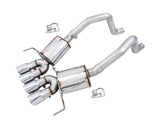 AWE Touring Edition Axleback Exhaust for C7 Corvette Stingray / Z51 / Grand Sport / Z06 / ZR1 - Chrome Silver Tips (includes AWE AFM valve simulators) (3015-42133)