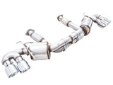 AWE Touring Edition Exhaust for C8 Corvette - Chrome Silver Tips (3015-42151)