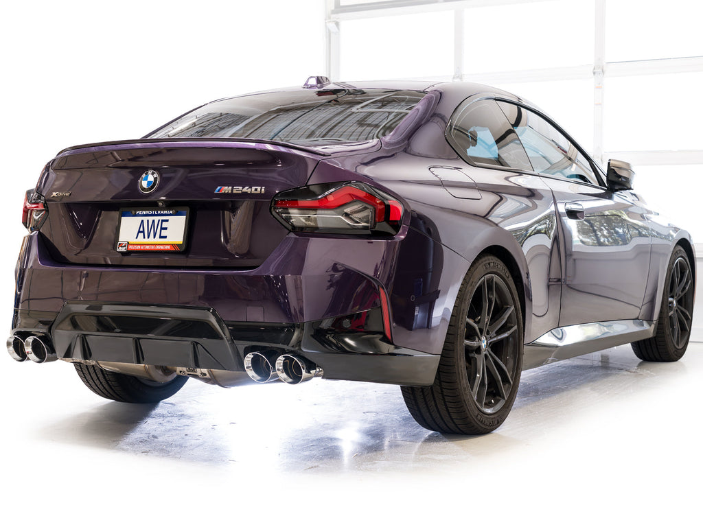 AWE Tuning 22-26 BMW M240i (G42) Touring Edition Exhaust - Chrome Silver Tips (3015-42240)