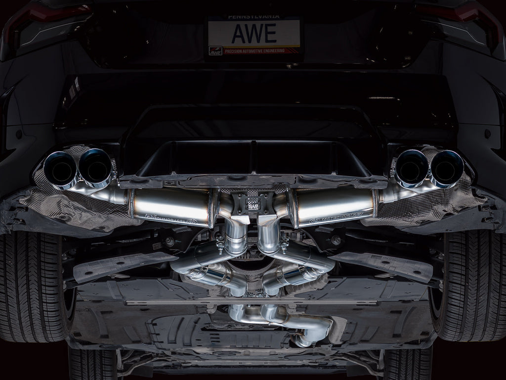 AWE Tuning 22-26 BMW M240i (G42) Touring Edition Exhaust - Chrome Silver Tips (3015-42240)