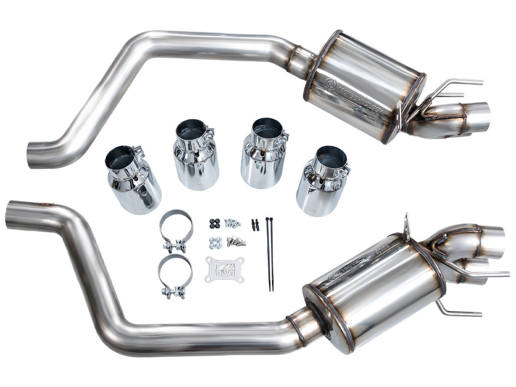 AWE Tuning Touring Edition Axleback Exhaust for C6 Chevrolet Corvette Z06/ZR1 - Chrome Silver Tips (3015-42606)