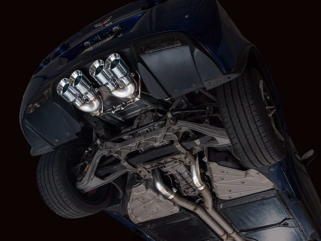 AWE Tuning Touring Edition Axleback Exhaust for C6 Chevrolet Corvette Z06/ZR1 - Chrome Silver Tips (3015-42606)
