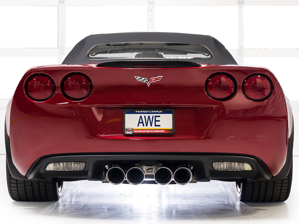 AWE Tuning Touring Edition Axleback Exhaust for C6 Chevrolet Corvette 6.2L (2009-2013) - Chrome Silver Tips (3015-42662)