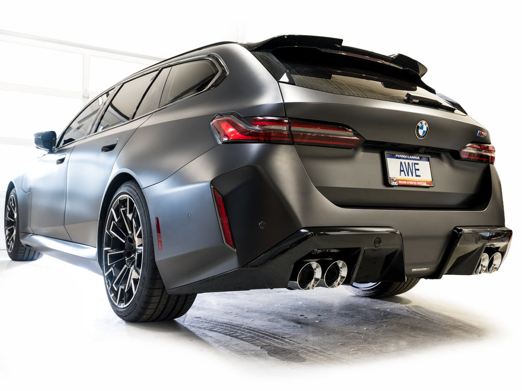 AWE Tuning Touring Edition Catback Exhaust for BMW G90/G99 M5 - Chrome Silver Tips (3015-42790)