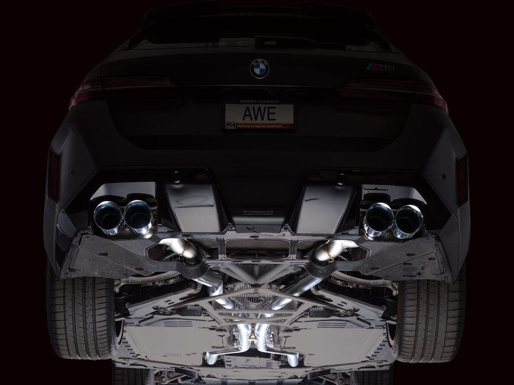 AWE Tuning Touring Edition Catback Exhaust for BMW G90/G99 M5 - Chrome Silver Tips (3015-42790)