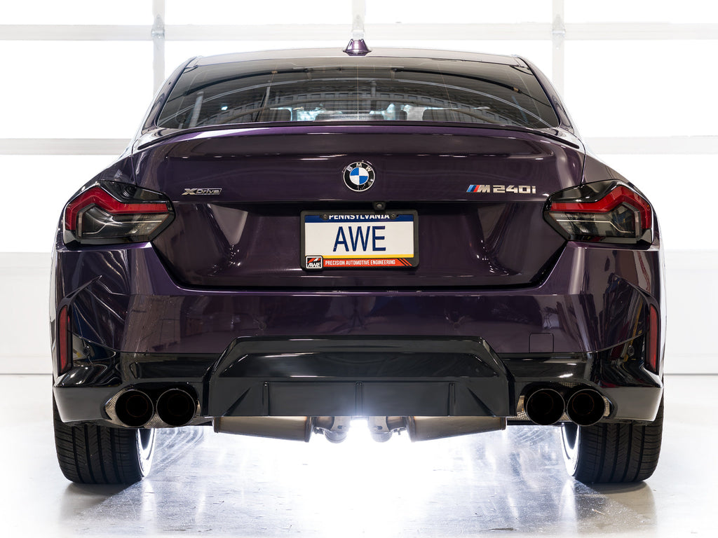 AWE Tuning 22-26 BMW M240i (G42) Touring Edition Exhaust - Diamond Black Tips (3015-43240)