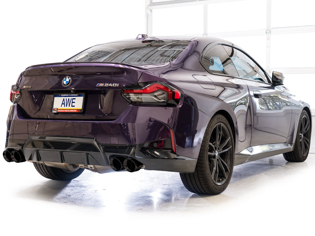 AWE Tuning 22-26 BMW M240i (G42) Touring Edition Exhaust - Diamond Black Tips (3015-43240)