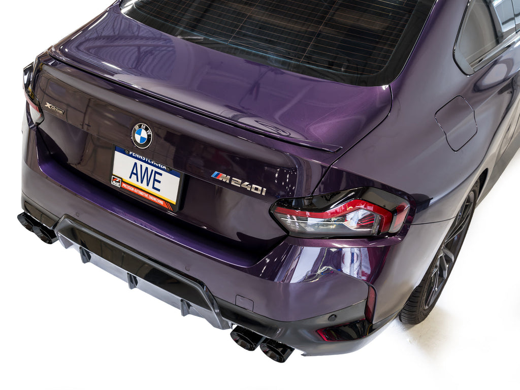 AWE Tuning 22-26 BMW M240i (G42) Touring Edition Exhaust - Diamond Black Tips (3015-43240)
