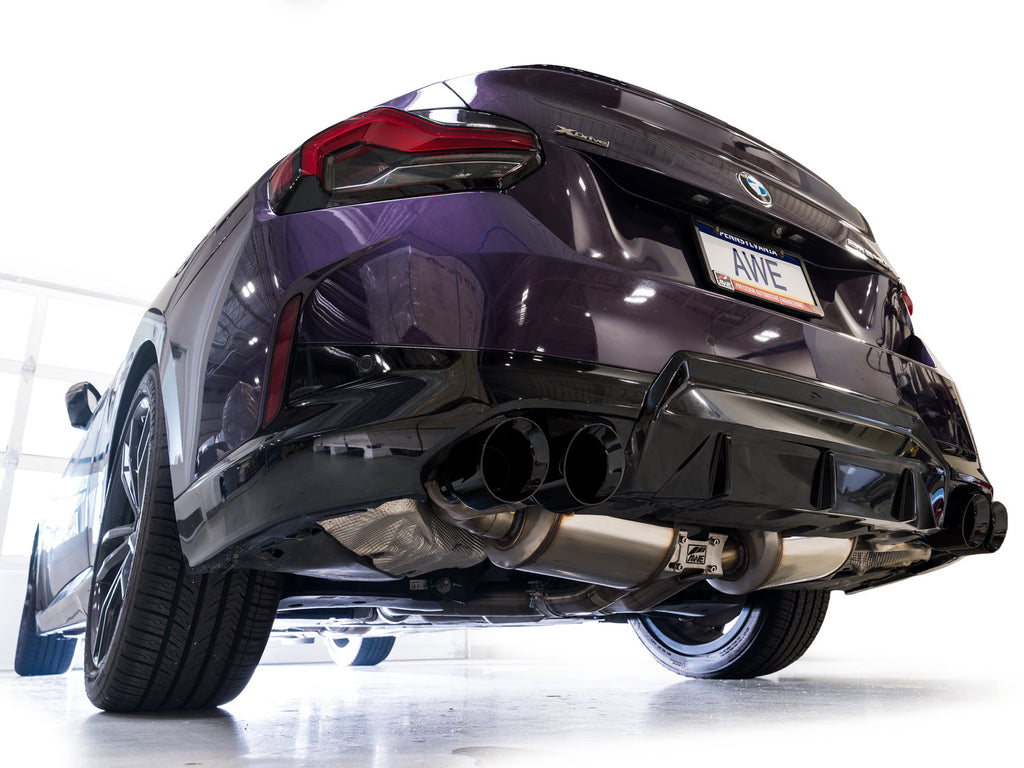 AWE Tuning 22-26 BMW M240i (G42) Touring Edition Exhaust - Diamond Black Tips (3015-43240)