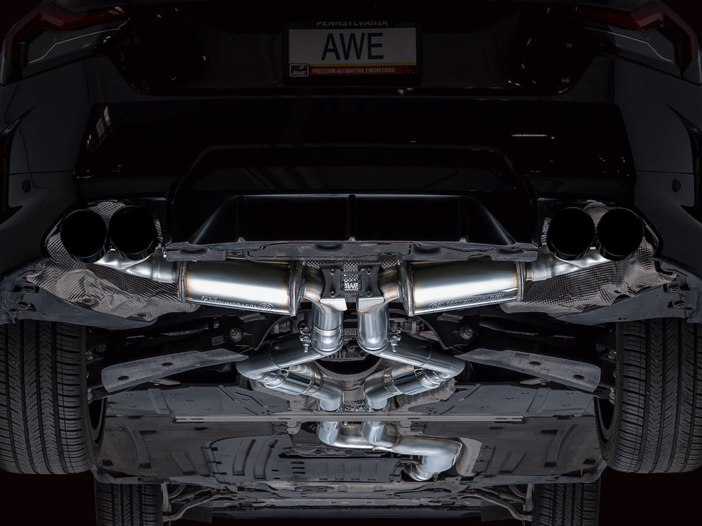 AWE Tuning 22-26 BMW M240i (G42) Touring Edition Exhaust - Diamond Black Tips (3015-43240)