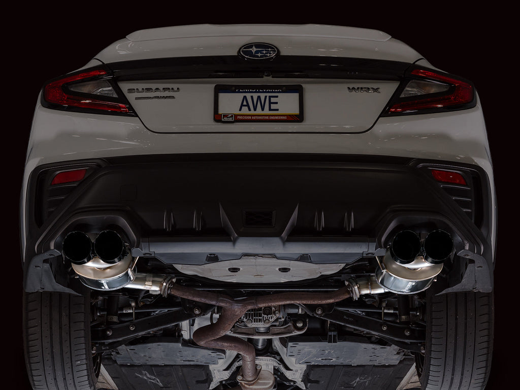AWE Tuning Touring Edition Axleback Exhaust for VB Subaru WRX - Diamond Black Tips (3015-43424)