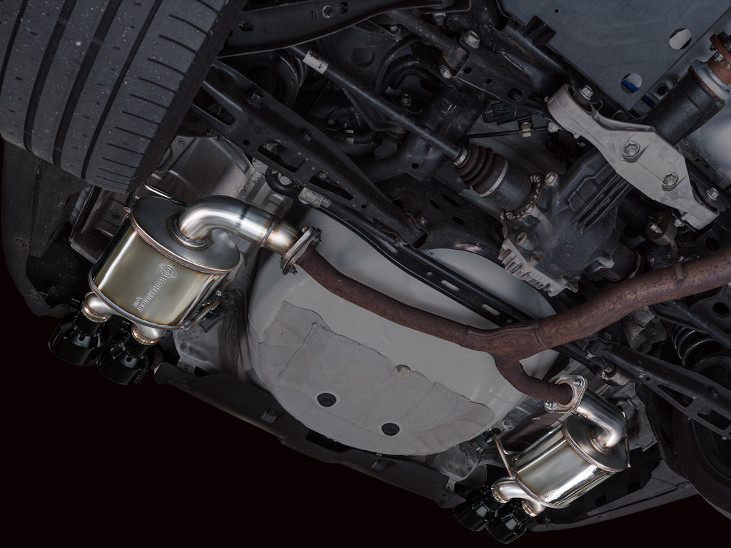 AWE Tuning Touring Edition Axleback Exhaust for VB Subaru WRX - Diamond Black Tips (3015-43424)