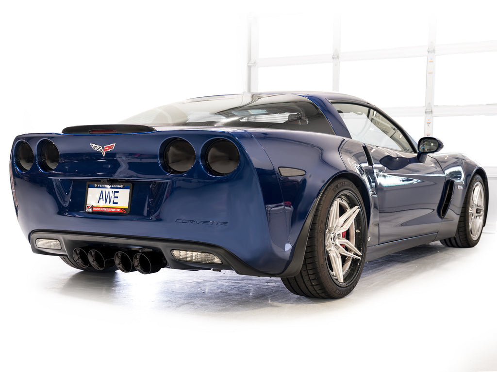 AWE Tuning Touring Edition Axleback Exhaust for C6 Chevrolet Corvette Z06/ZR1 - Diamond Black Tips (3015-43606)