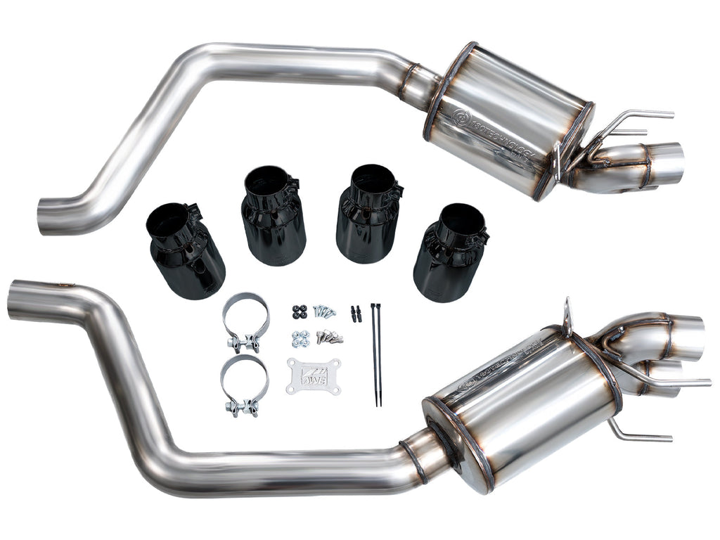 AWE Tuning Touring Edition Axleback Exhaust for C6 Chevrolet Corvette Z06/ZR1 - Diamond Black Tips (3015-43606)