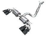 AWE MK8 Volkswagen Golf R 3in Touring Edition Quad Exhaust - Diamond Black Tips (3015-43658)