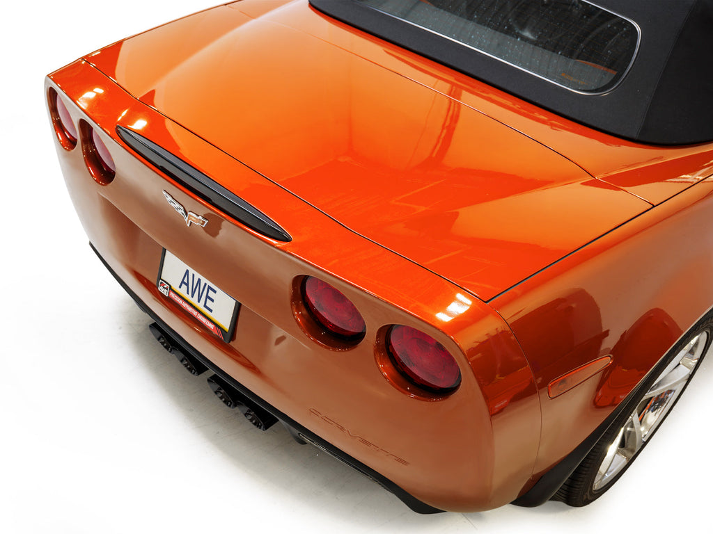 AWE Tuning Touring Edition Axleback Exhaust for C6 Chevrolet Corvette 6.0L (2005-2007) and 6.2L (2008) - Diamond Black Tips (3015-43660)