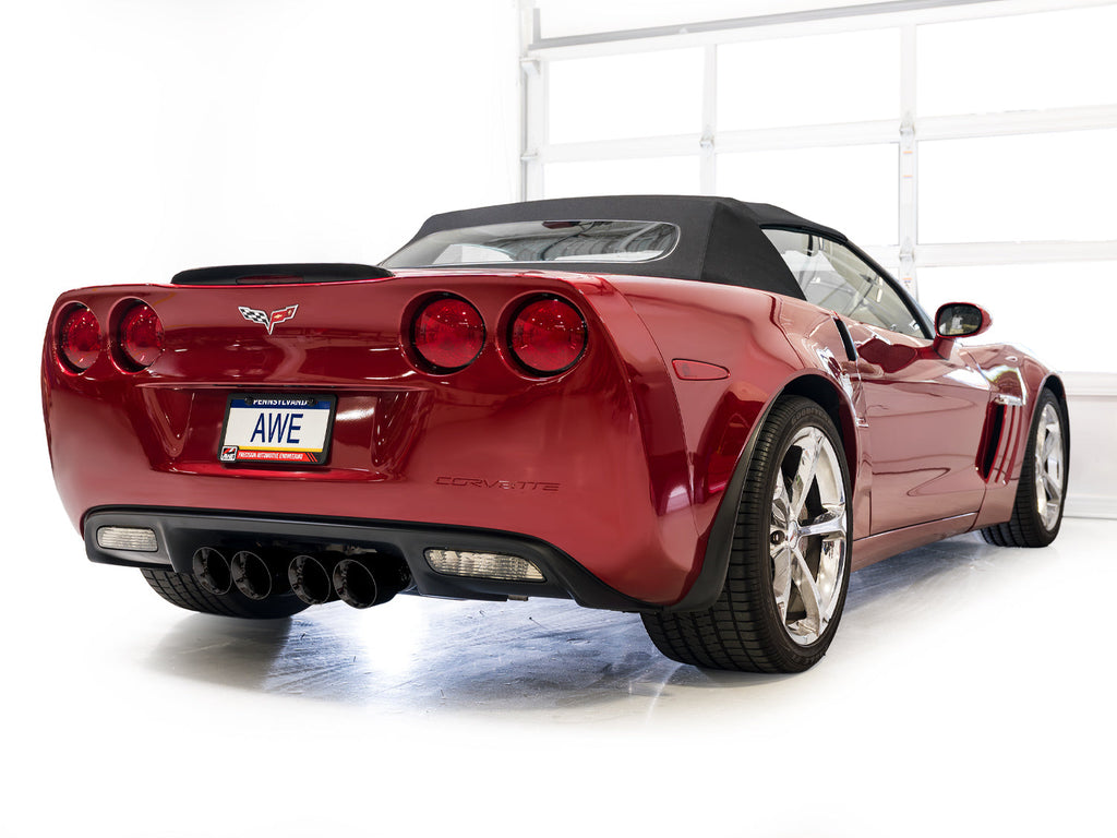AWE Tuning Touring Edition Axleback Exhaust for C6 Chevrolet Corvette 6.2L (2009-2013) - Diamond Black Tips (3015-43662)