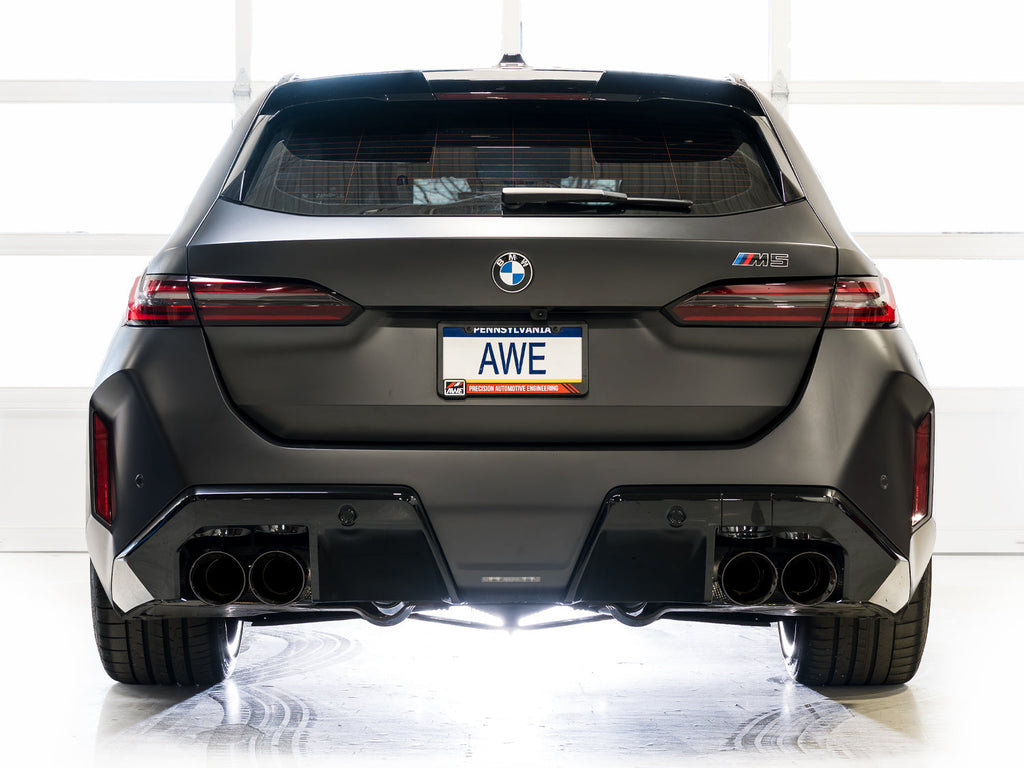 AWE Tuning Touring Edition Catback Exhaust for BMW G90/G99 M5 - Diamond Black Tips (3015-43790)