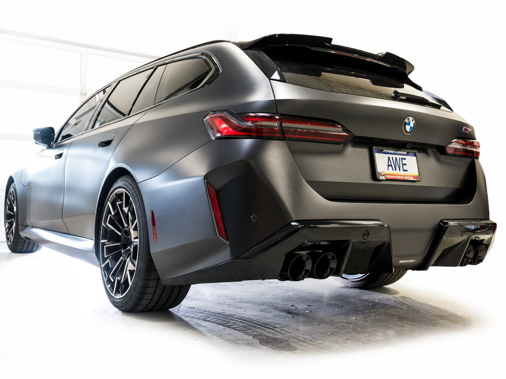 AWE Tuning Touring Edition Catback Exhaust for BMW G90/G99 M5 - Diamond Black Tips (3015-43790)