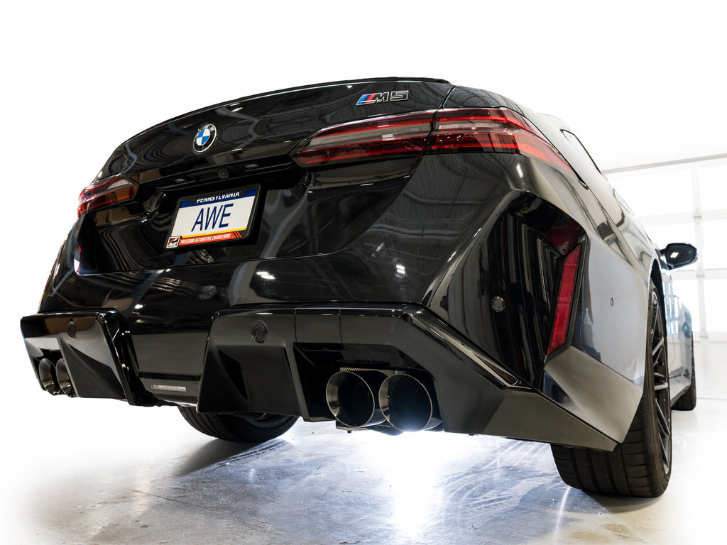 AWE Tuning Touring Edition Catback Exhaust for BMW G90/G99 M5 - Diamond Black Tips (3015-43790)